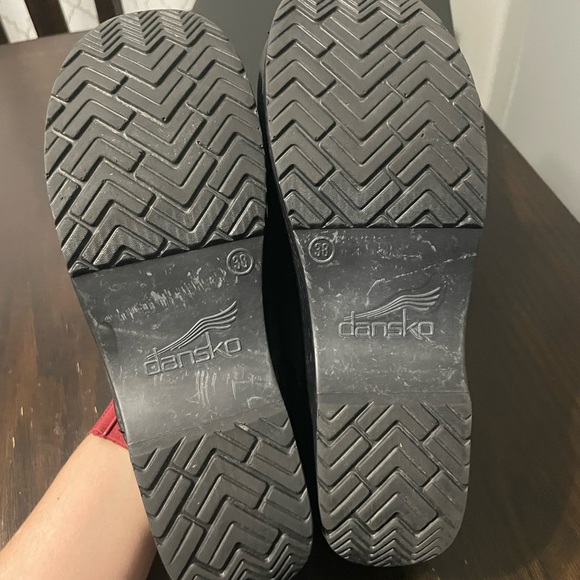 Dansko Black Leather Professional Clogs Slip-On Mules Size 38 fit 7.5-8 - Picture 6 of 7